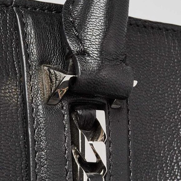 Givenchy Black Lambskin Leather Medium Lucrezia Tote Bag - Picture 8 of 12